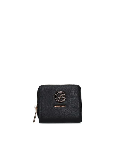 PORTAFOGLI PICCOLO CON ZIP PERIMETRALE DONNA NERO