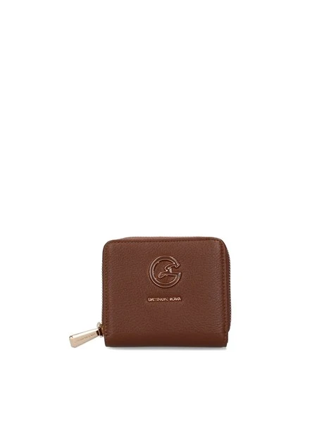 PORTAFOGLI PICCOLO CON ZIP PERIMETRALE DONNA MARRONE