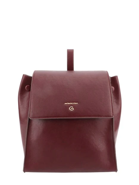 ZAINO CON PATTA FRONTALE E LINEA STRUTTURATA DONNA BORDEAUX