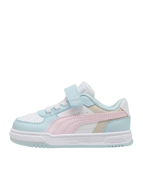 SNEAKERS BASSE CON STRAPPO BAMBINA CELESTE