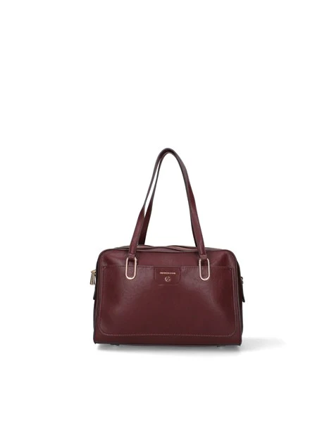 BORSA A MANO STILE BOWLING DONNA BORDEAUX