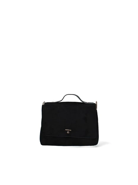 BORSA A MANO IN ECOCAMOSCIO DONNA NERO