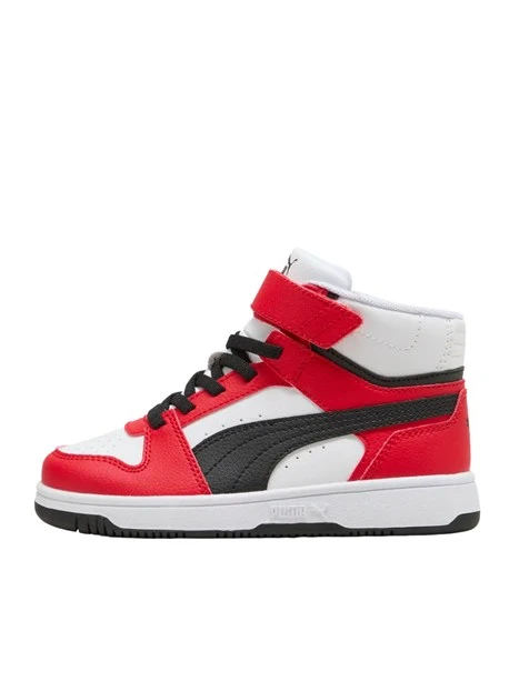 SNEAKERS ALTE CON STRAPPO E LACCI BAMBINO ROSSO