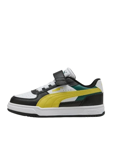 SNEAKERS BASSE COLOR BLOCK CON STRAPPO BAMBINO NERO