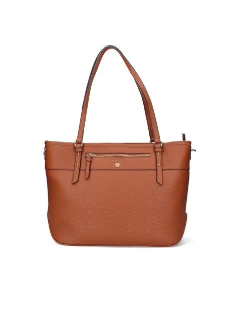 BORSA SHOPPING CON TASCA FRONTALE DONNA MARRONE