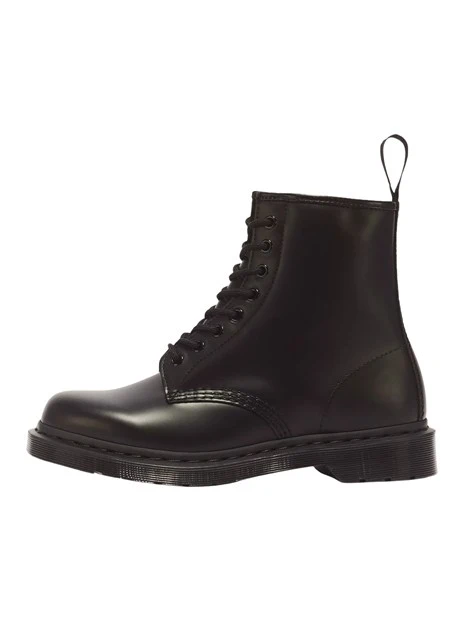ANFIBI IN PELLE SMOOTH CON CUCITURE TONO SU TONO UNISEX ADULTO NERO