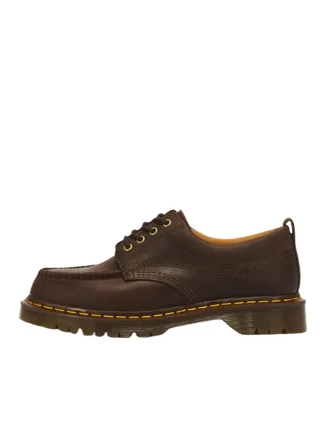 STRINGATE DERBY IN PELLE CRAZY HORSE CON PUNTA MOC TOE UOMO MARRONE