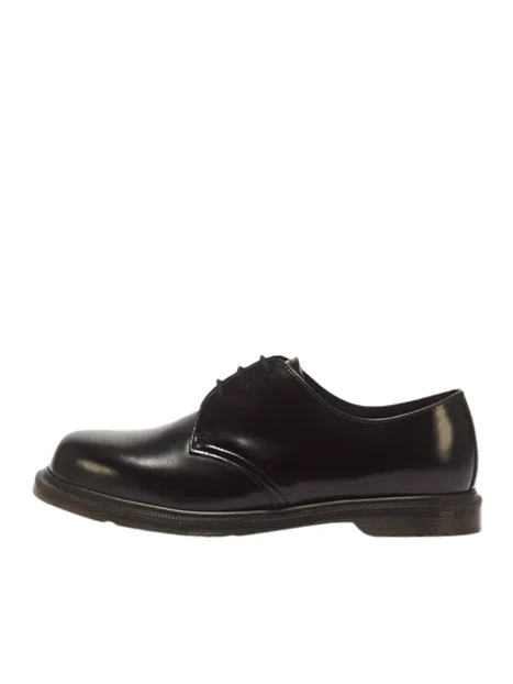 STRINGATE DERBY IN PELLE POLISHED SMOOTH CON FONDO BASSO UOMO NERO
