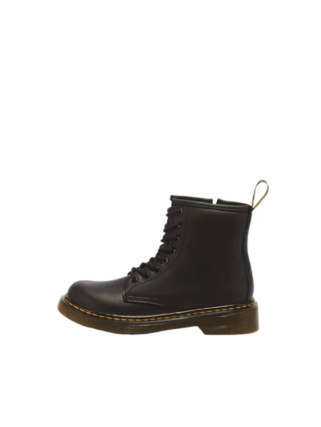 ANFIBI IN PELLE INDUSTRIAL BEAR CON CUCITURE A CONTRASTO UNISEX BAMBINO NERO