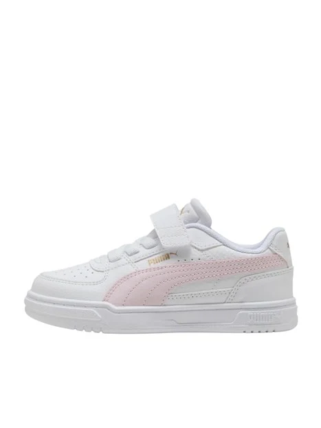 SNEAKERS BASSE RETRÒ CON STRAPPO BAMBINA BIANCO