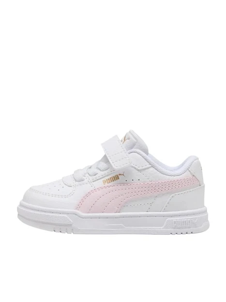 SNEAKERS BASSE PRIMI PASSI RETRÒ CON STRAPPO BAMBINA BIANCO