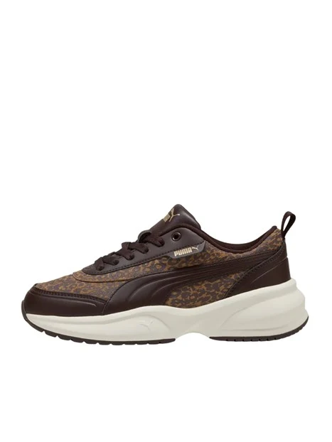 SNEAKERS PLATFORM ANIMALIER DONNA MARRONE