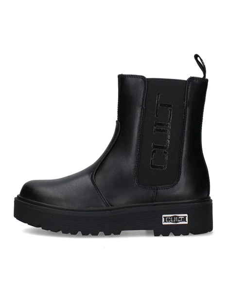 STIVALETTI TACCO BASSO CHELSEA T-733-W DONNA NERO