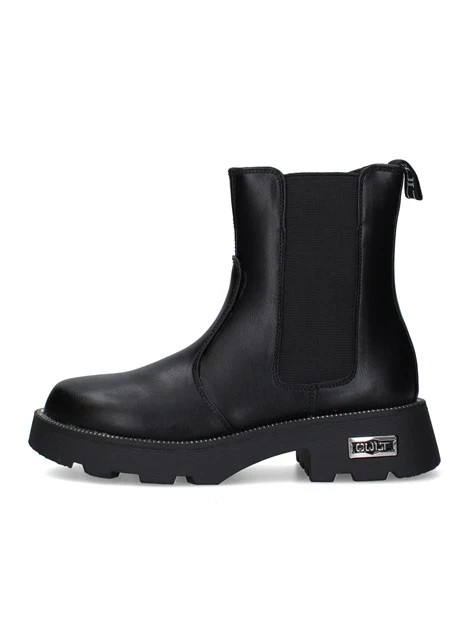 STIVALETTI TACCO BASSO CHELSEA T-745-W DONNA NERO