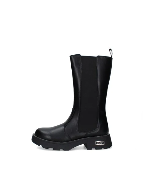 STIVALI CON ELASTICO LATERALE E CON SUOLA CARRARMATO BAMBINA NERO