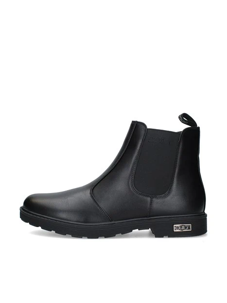 STIVALETTI TACCO BASSO CHELSEA CON ELASTICO LATERALE DONNA NERO