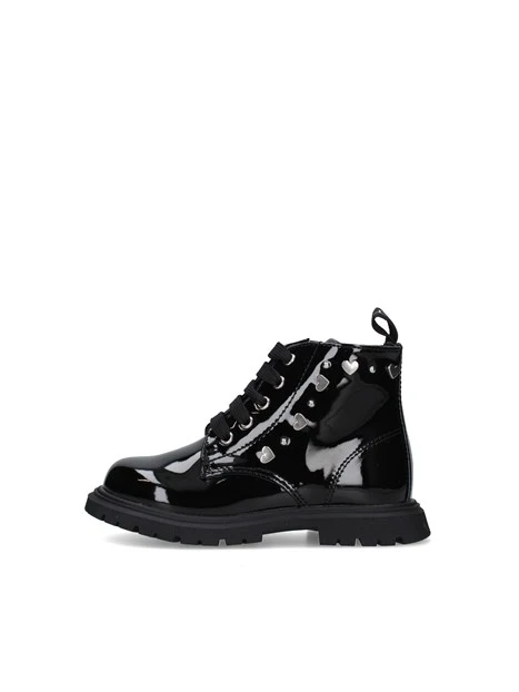 ANFIBI T-761 CON CUORICINI BAMBINA NERO