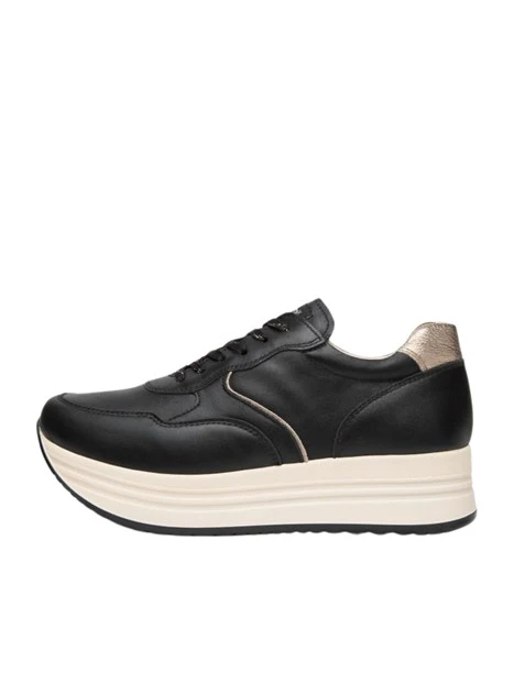 SNEAKERS PLATFORM STRINGATE CON SOLETTA ESTRAIBILE DONNA NERO