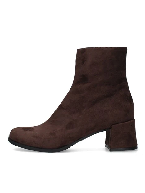 STIVALETTI TACCO ALTO CON ZIP LATERALE DONNA MARRONE