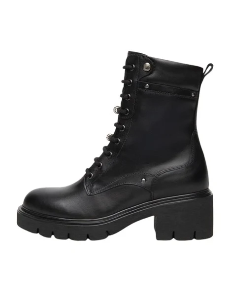 ANFIBI CON STRINGHE E PLATEAU DONNA NERO