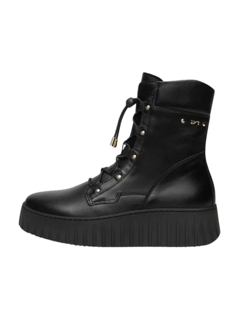 STIVALETTI PLATFORM IN PELLE DONNA NERO