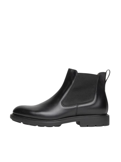 STIVALETTI  TACCO BASSO CHELSEA CON ELASTICO UOMO NERO