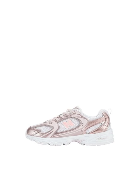 SNEAKERS BASSE CON INSERTI METALLIZZATI BAMBINA ROSA
