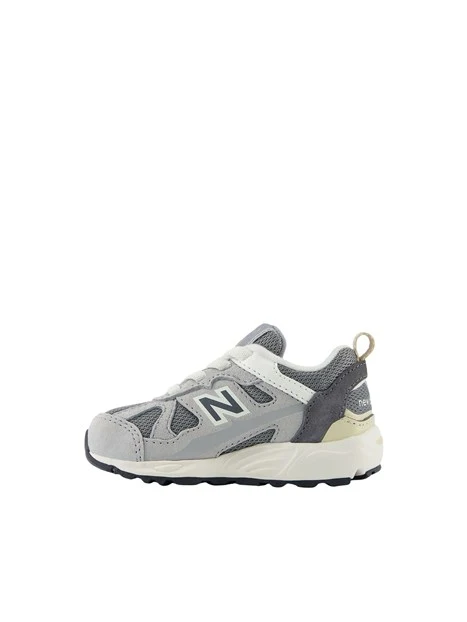 SNEAKERS BASSE CON INSERTI MULTIMATERIALE BAMBINA GRIGIO