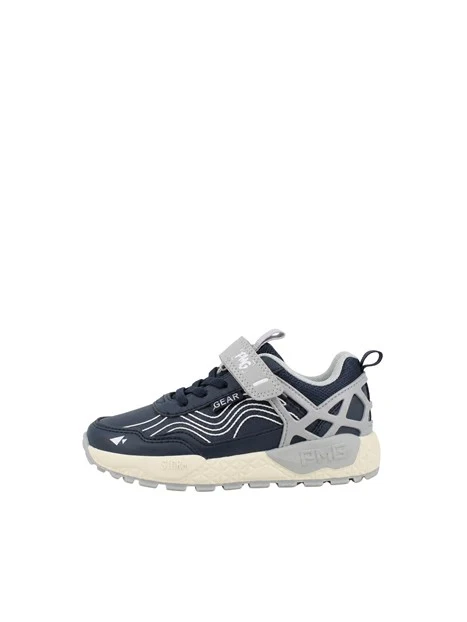 SNEAKERS BASSE IN TESSUTO TECNICO CON STRAPPO BAMBINO BLU