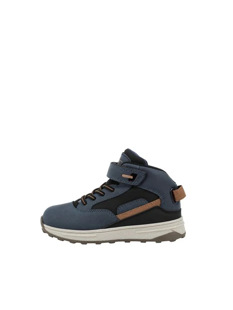 SNEAKERS ALTE CON STRAPPO BAMBINO BLU