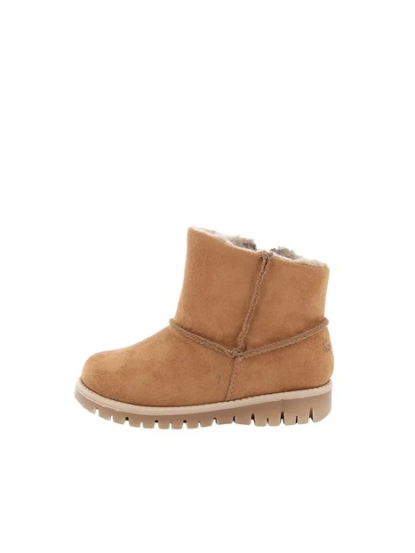 STIVALETTI IN CROSTA CON INTERNO IN LANA BAMBINA MARRONE