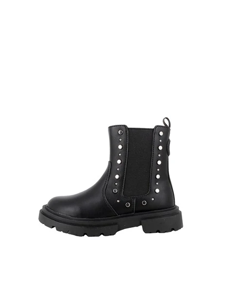 STIVALETTI CHELSEA CON BORCHIE BAMBINA NERO