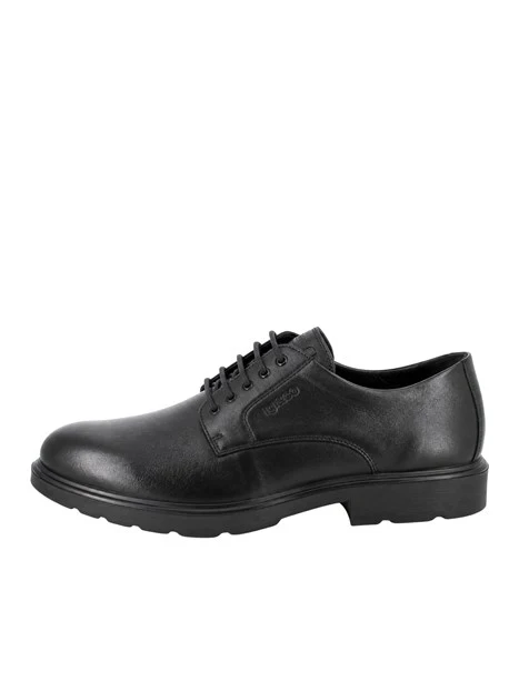 SCARPE DERBY IN PELLE CON LACCI UOMO NERO