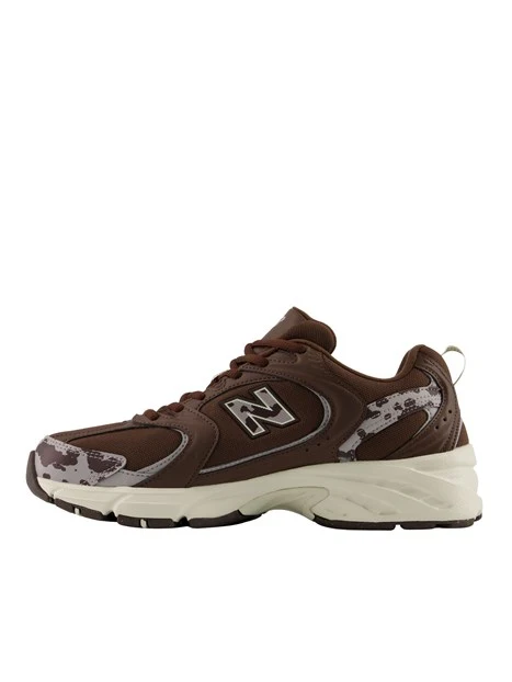 SNEAKERS BASSE CON DETTAGLI ANIMALIER DONNA MARRONE