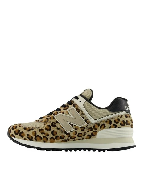 SNEAKERS BASSE CON FANTASIA LEOPARDATA DONNA BEIGE