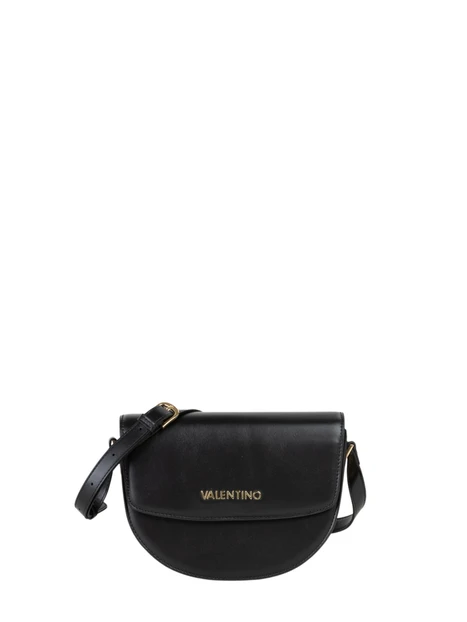BORSA A TRACOLLA CON PATTINA FRONTALE DONNA NERO