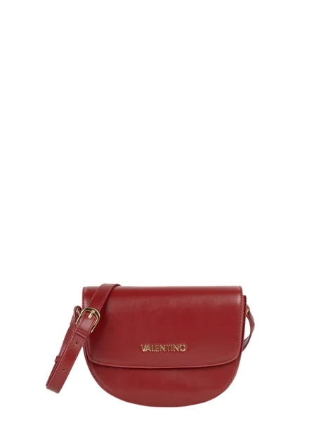 BORSA A TRACOLLA CON PATTINA FRONTALE DONNA ROSSO