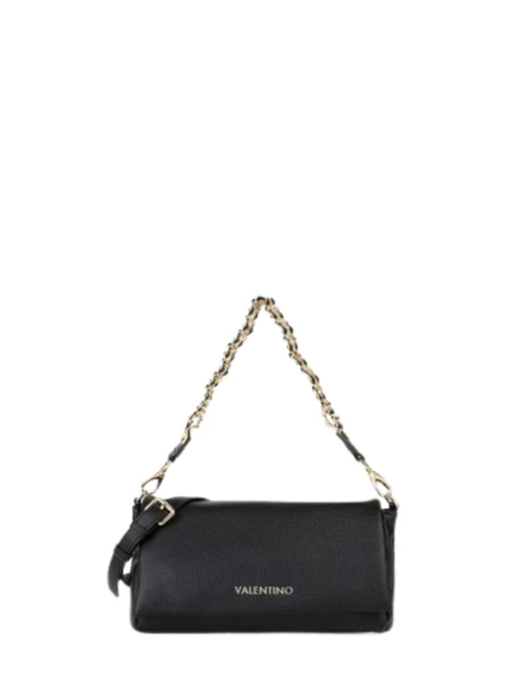 BORSA A SPALLA CON TRACOLLA A CATENA DONNA NERO
