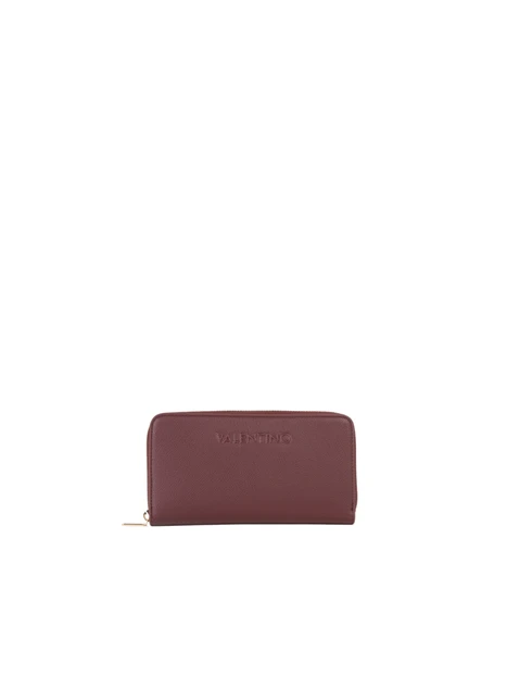 PORTAFOGLIO CON CHIUSURA A ZIP DONNA BORDEAUX
