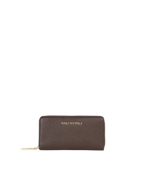 PORTAFOGLIO CON CHIUSURA PERIMETRALE A ZIP DONNA MARRONE
