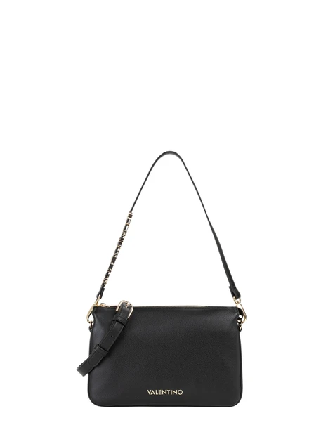 BORSA A TRACOLLA CON DETTAGLIO METALLICO DONNA NERO
