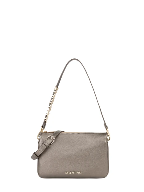 BORSA A TRACOLLA CON DETTAGLIO METALLICO DONNA GRIGIO