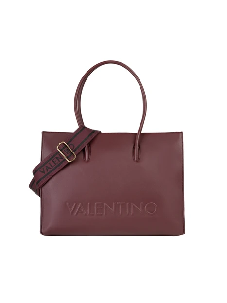 BORSA A TRACOLLA CON DOPPIO MANICO DONNA BORDEAUX