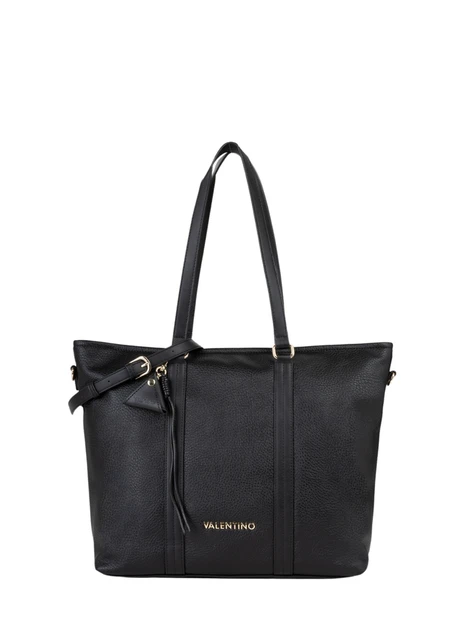 BORSA SHOPPING CON CIONDOLO LOGO DONNA NERO