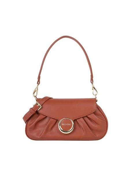 BORSA A TRACOLLA CON DETTAGLIO CIRCOLARE DONNA MARRONE