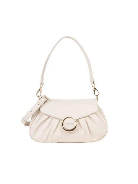BORSA A TRACOLLA CON DETTAGLIO CIRCOLARE DONNA ECRU