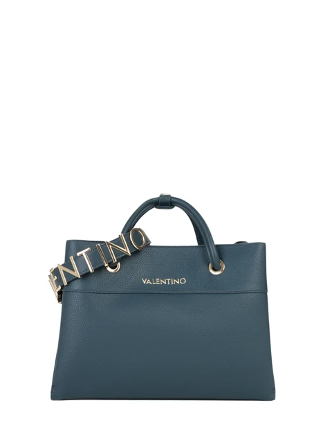 BORSA SHOPPING LOGO GRAFFETTATO DONNA BLU