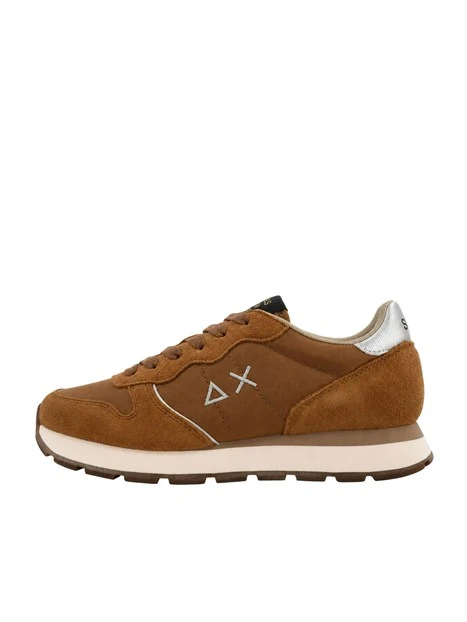 SNEAKERS BASSE Z46202 CON LACCI EFFETTO SUEDE DONNA MARRONE