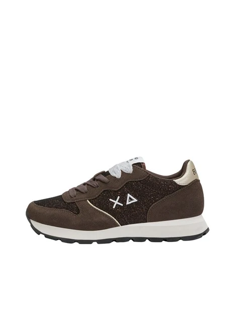 SNEAKERS BASSE Z46204 GLITTERATE DONNA MARRONE