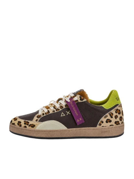 SNEAKERS BASSE Z46250 ANIMALIER GOLD EDITION DONNA MARRONE